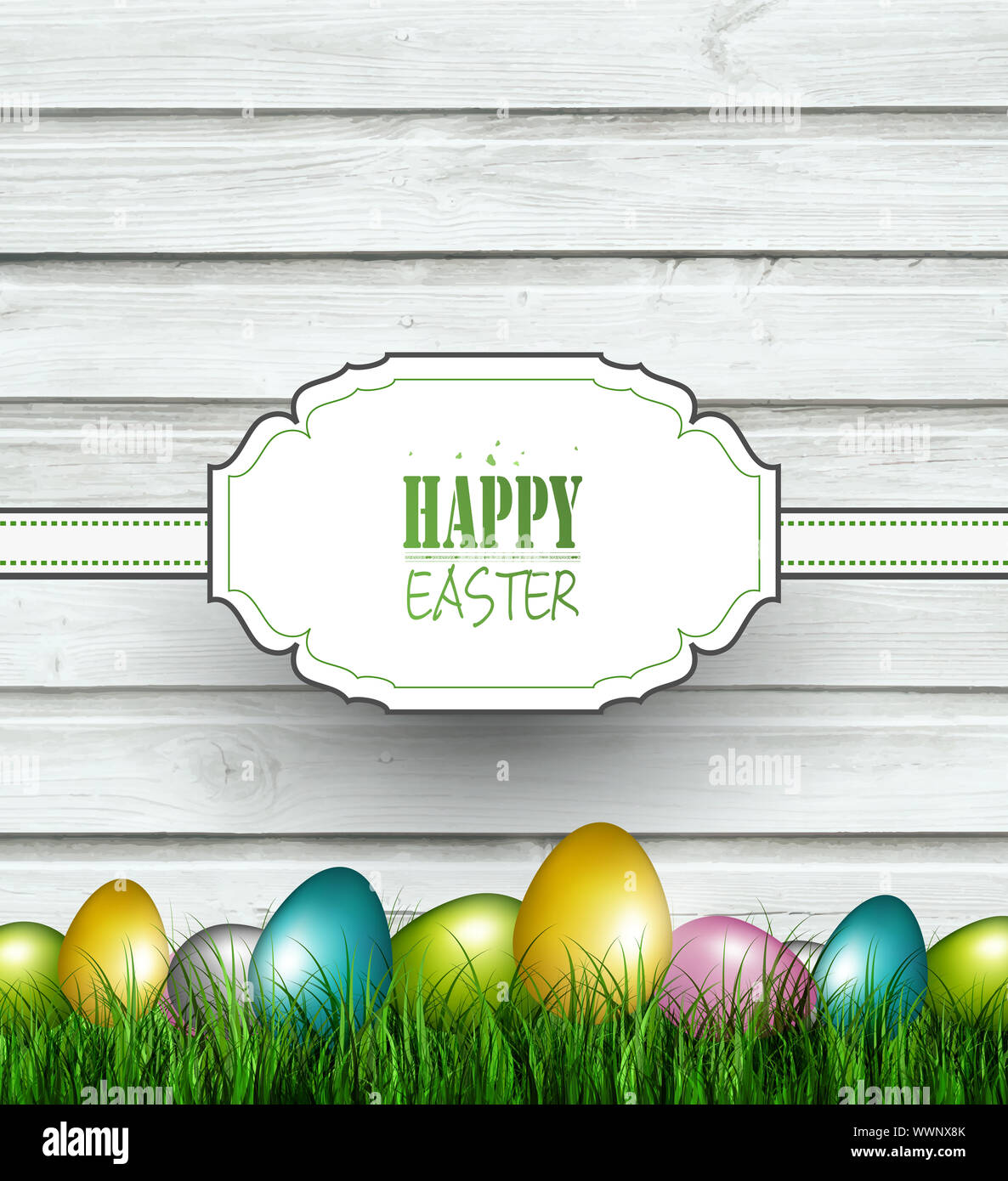 Wooden Easter Background Stock Photo - Alamy