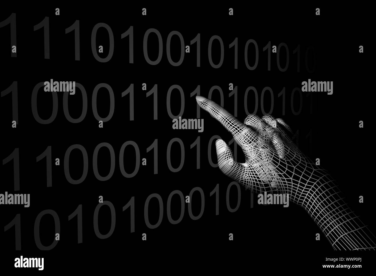 hand coding 3d abstract concept Stock Photo - Alamy