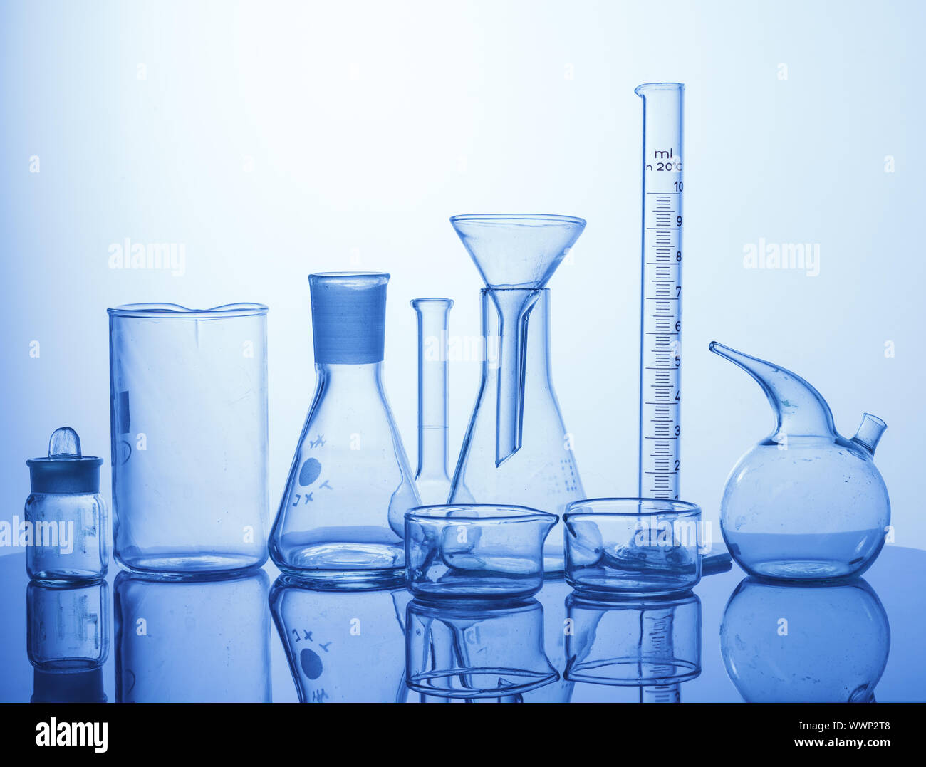 Lab assorted glassware equipment Stock Photo Alamy