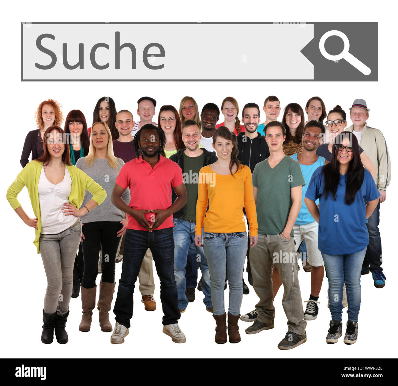 Large group young people hi-res stock photography and images - Alamy