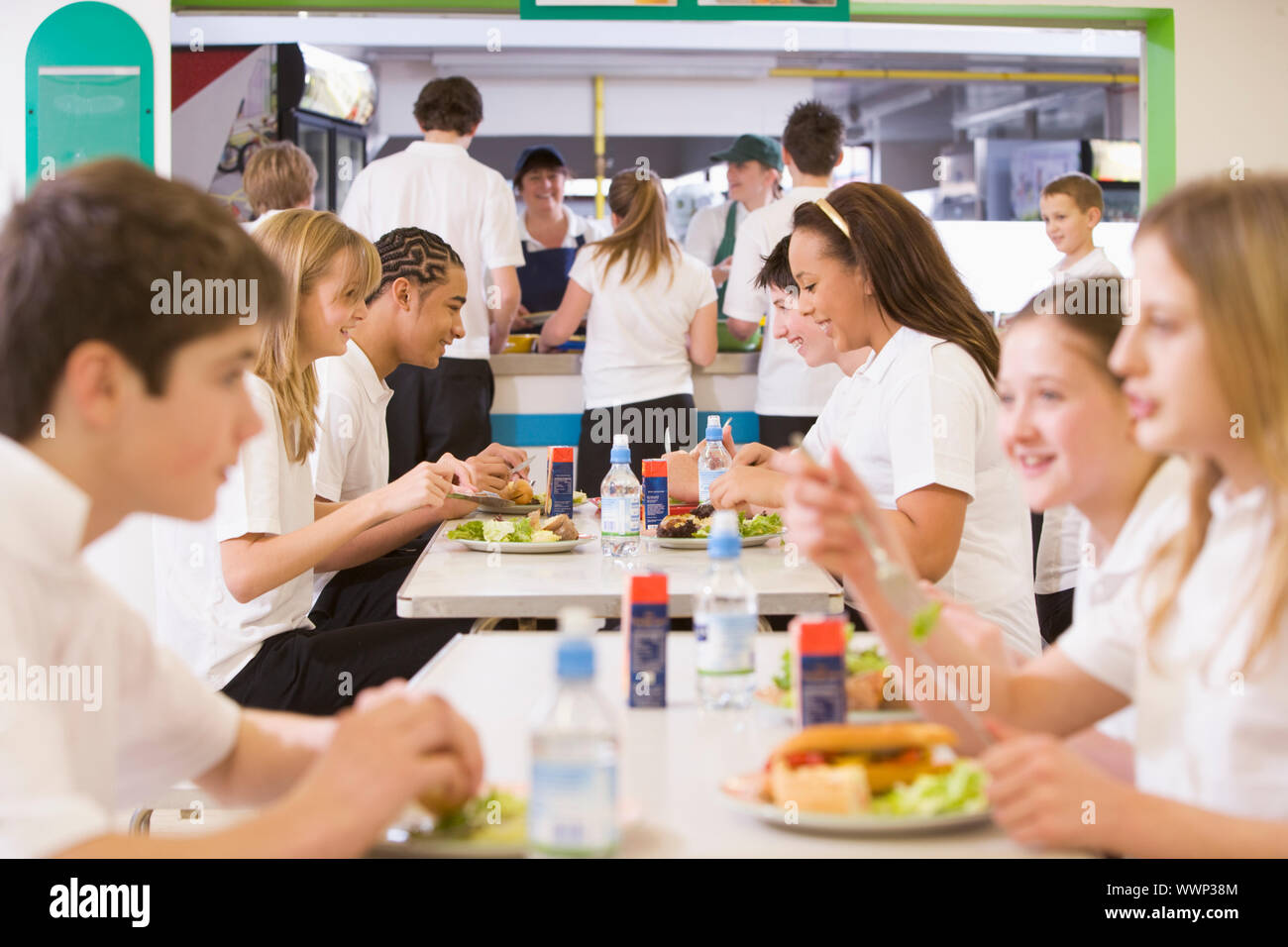 students-having-lunch-in-dining-hall-stock-photo-alamy