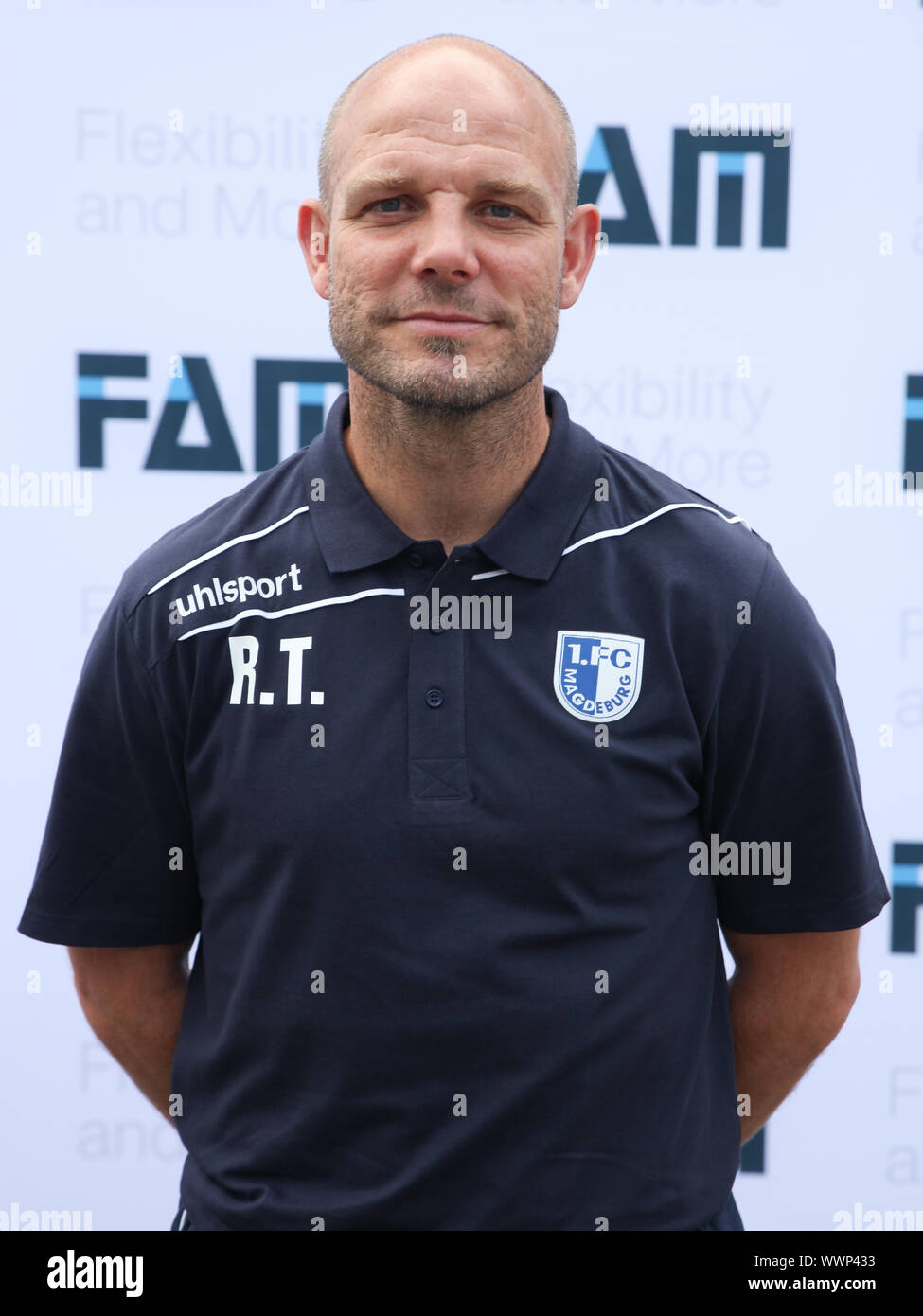 ehemaliger deutscher Fußballspieler,z.Z.CoTrainer Ronny Thielemann 3.LigaSaison 15/16 1.FC Magdeburg Stock Photo