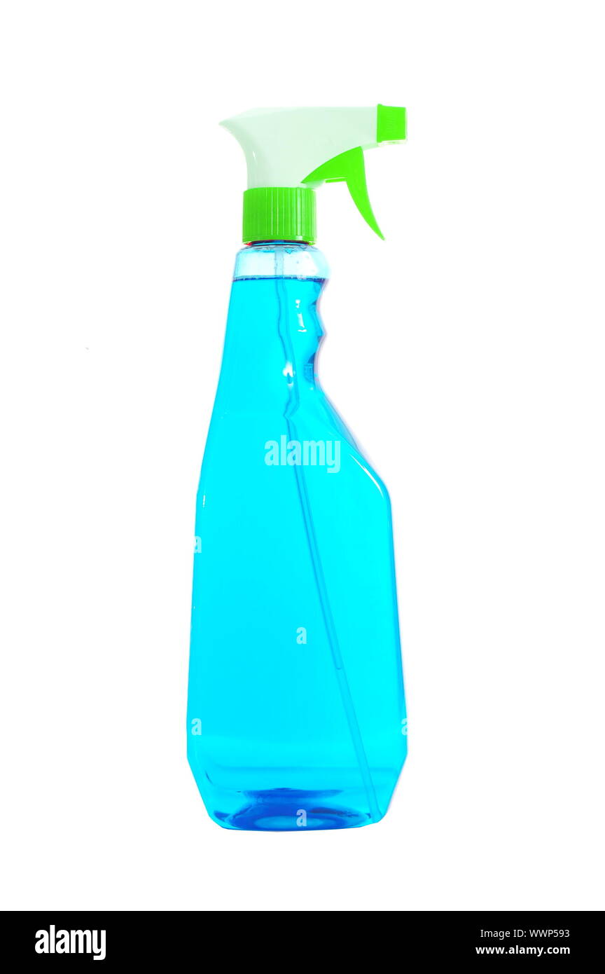 housekeeping with soap spray bottle for hygiene Stock Photo Alamy