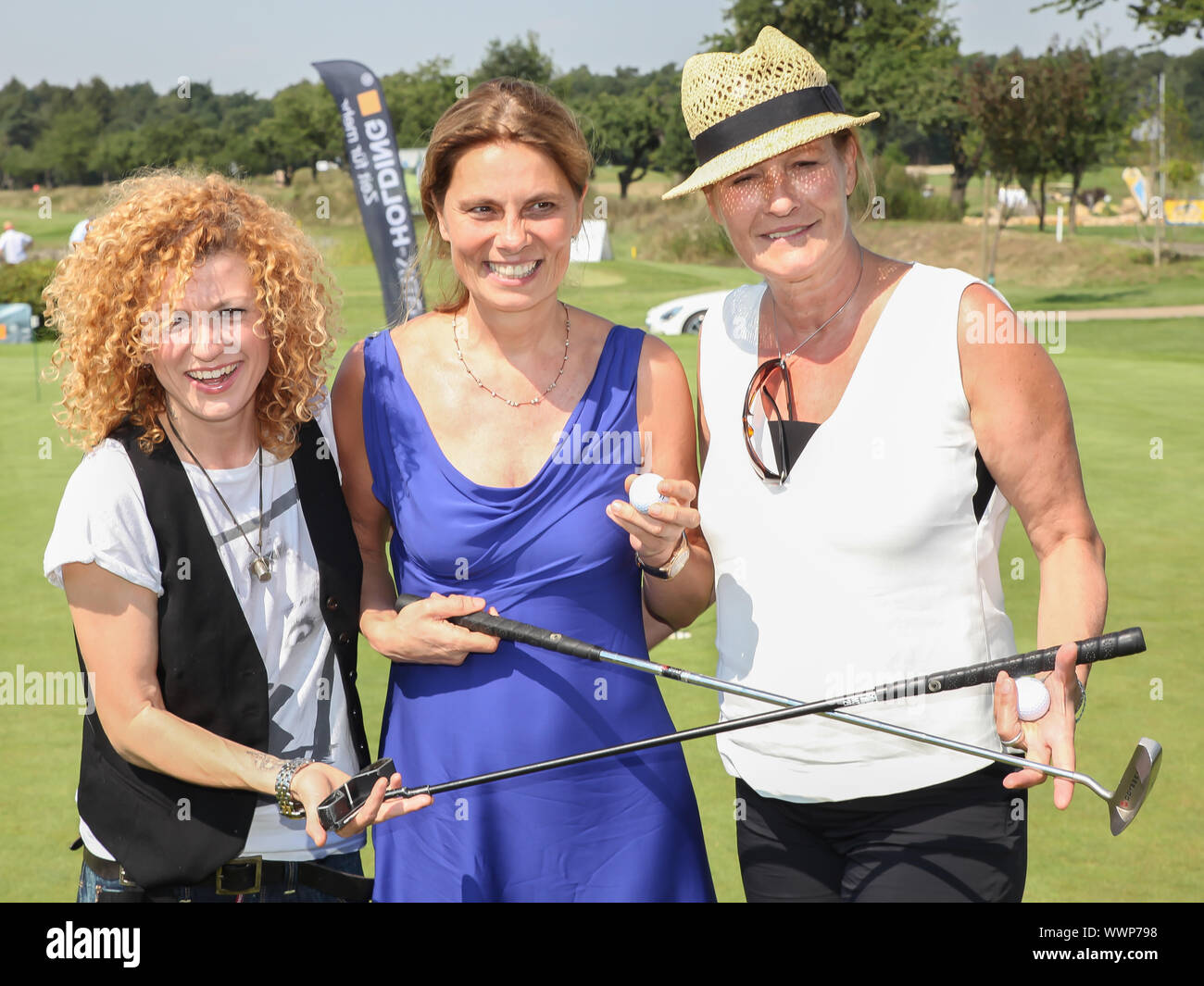 Lucy Diakovska,Sarah Wiener und Suzanne von Borsody beim 8.Golf Charity Masters 2015 in Leipzig Stock Photo