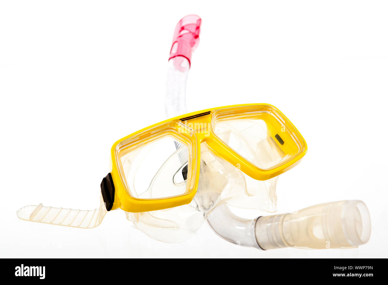 snorkeling mask isolated on white background Stock Photo - Alamy