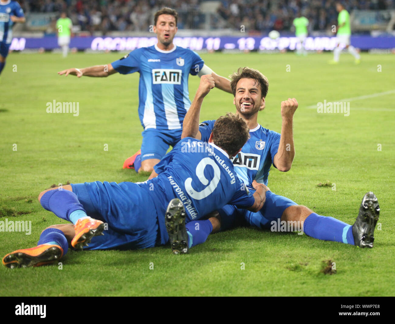 3. Liga Saison 2015/2016  Punktspiel 1. FC Magdeburg - Chemnitzer FC Stock Photo