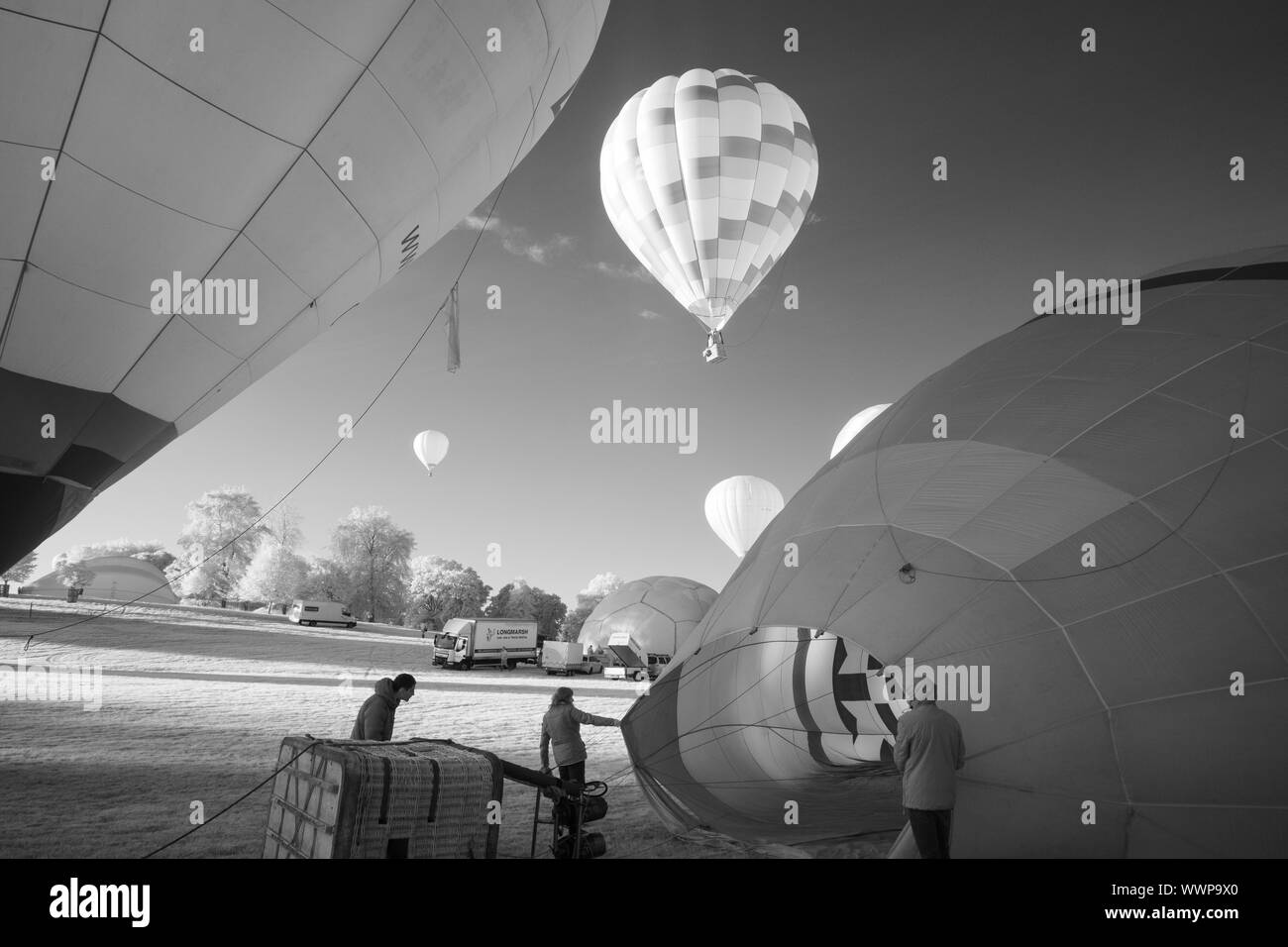 Hot air balooning Black and White Stock Photos & Images Alamy
