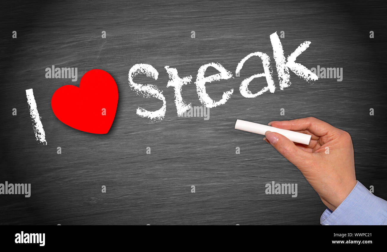 I love Steak Stock Photo Alamy