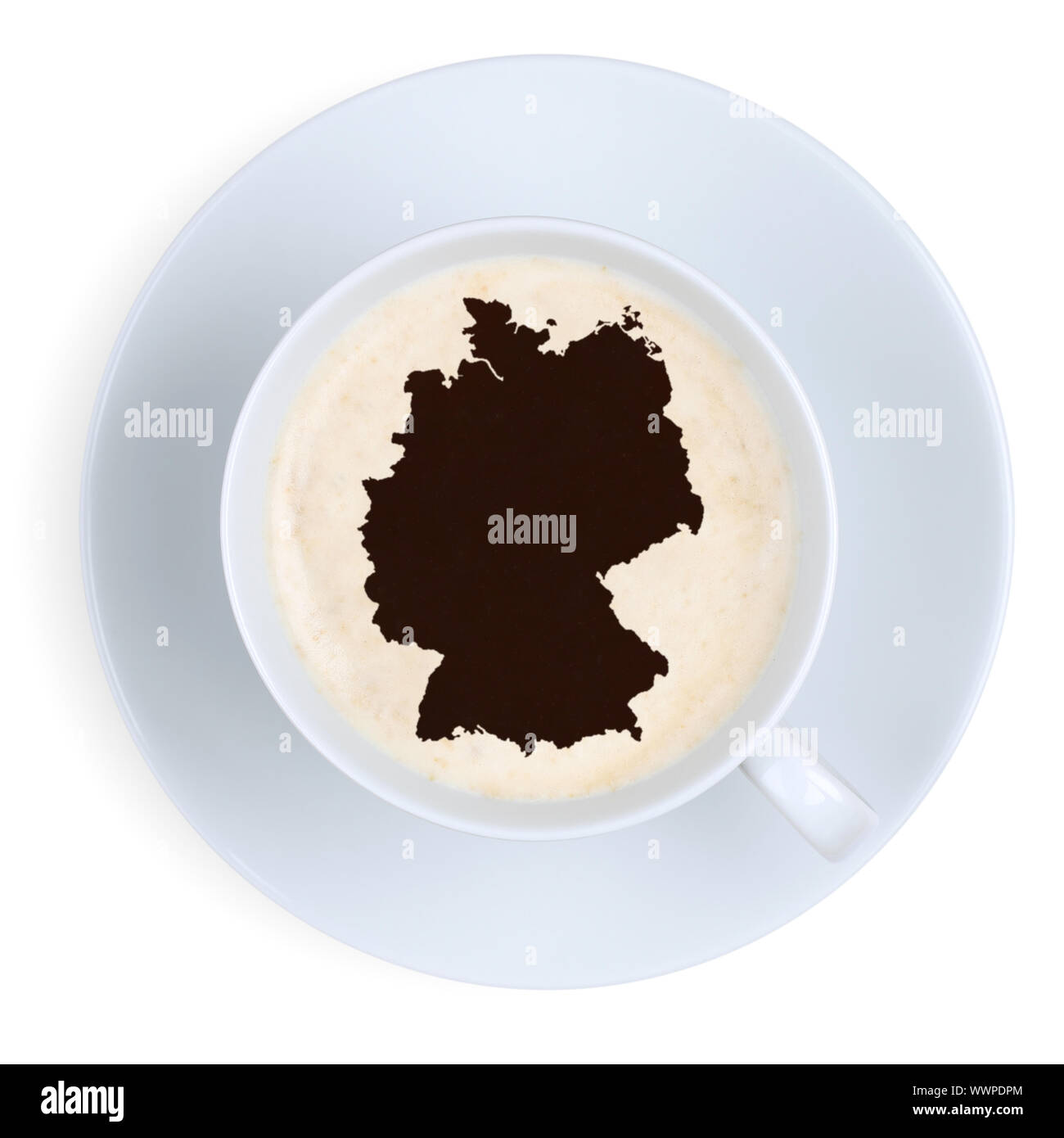 Coffee Germany Map Coffee Break in Cup Coffee Cup Stock Photo Alamy