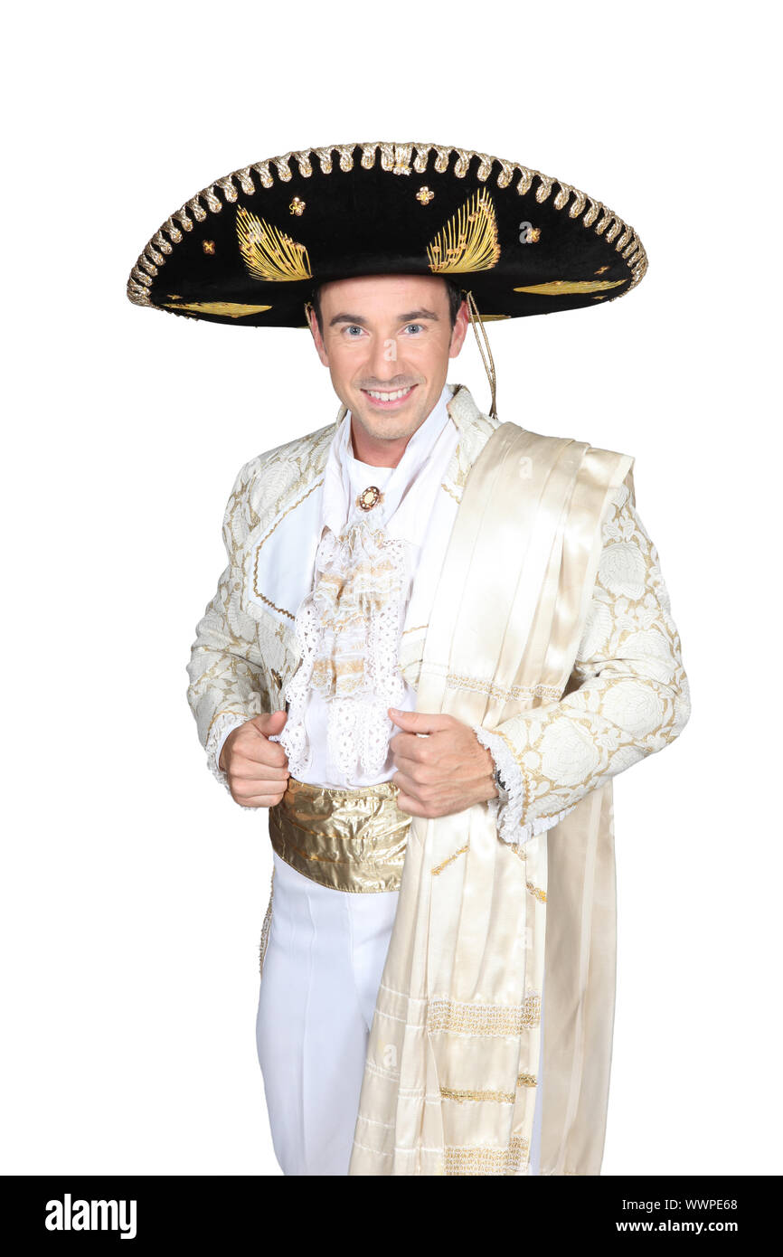 Man dress in bullfighter costume Stock Photo