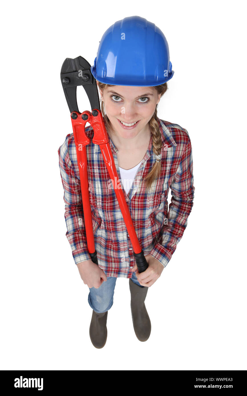 Woman mason Stock Photo Alamy