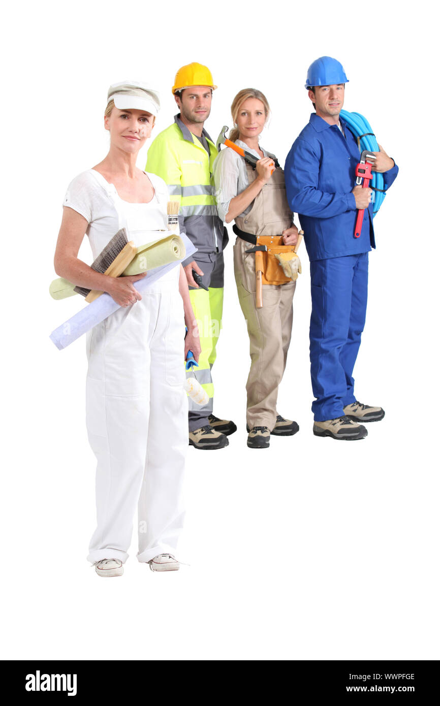 Manual workers Stock Photo