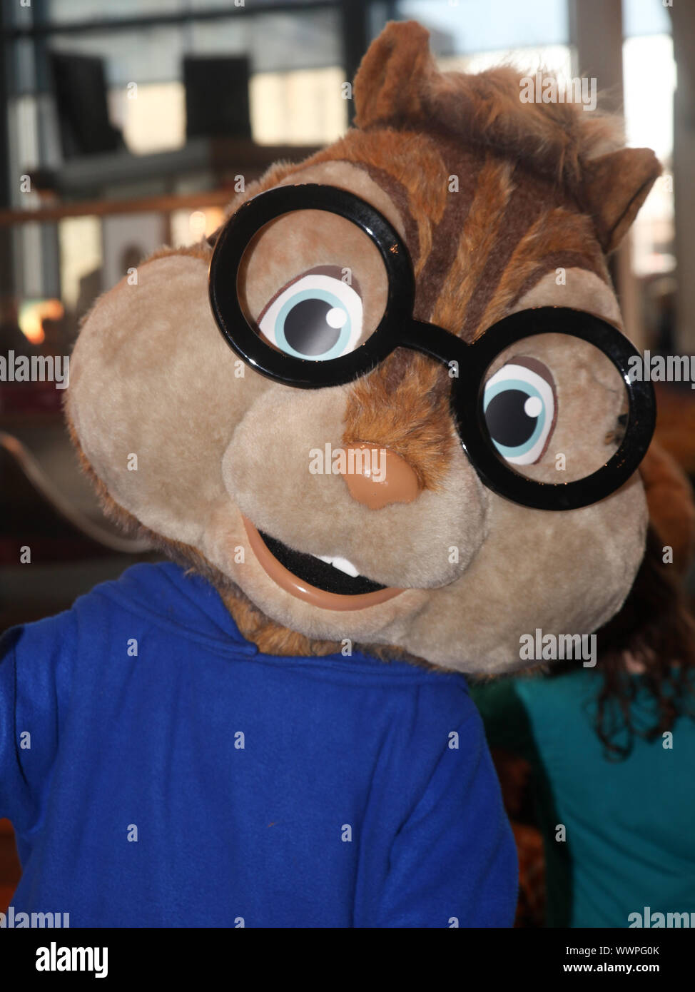 Simon Seville when walking act - Alvin and the Chipmunks Chip Road in CinemaxX Magdeburg Stock Photo