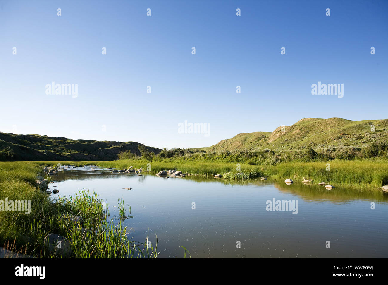 Creek Hills Stock Photo