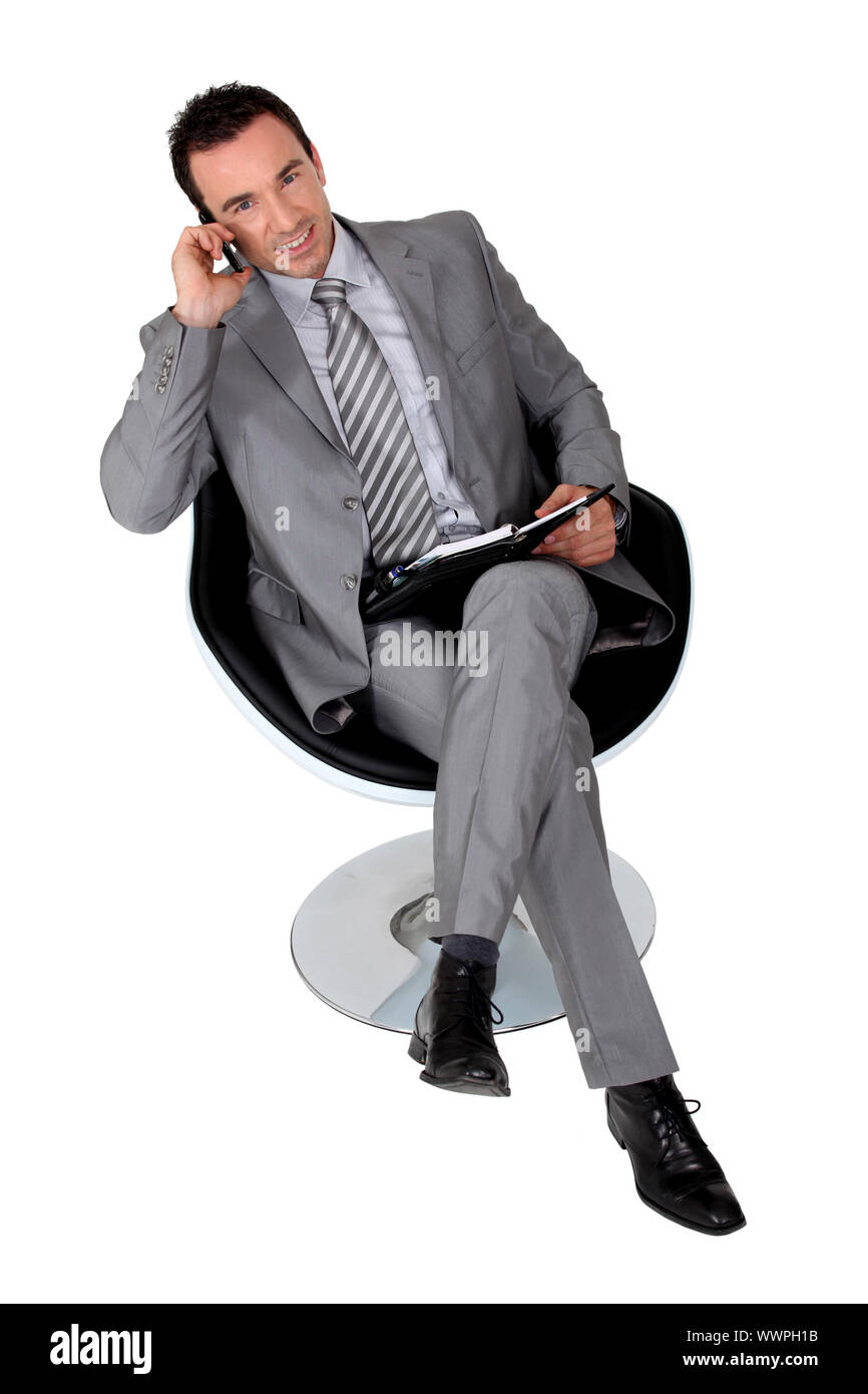 Man waiting for a business meeting Stock Photo