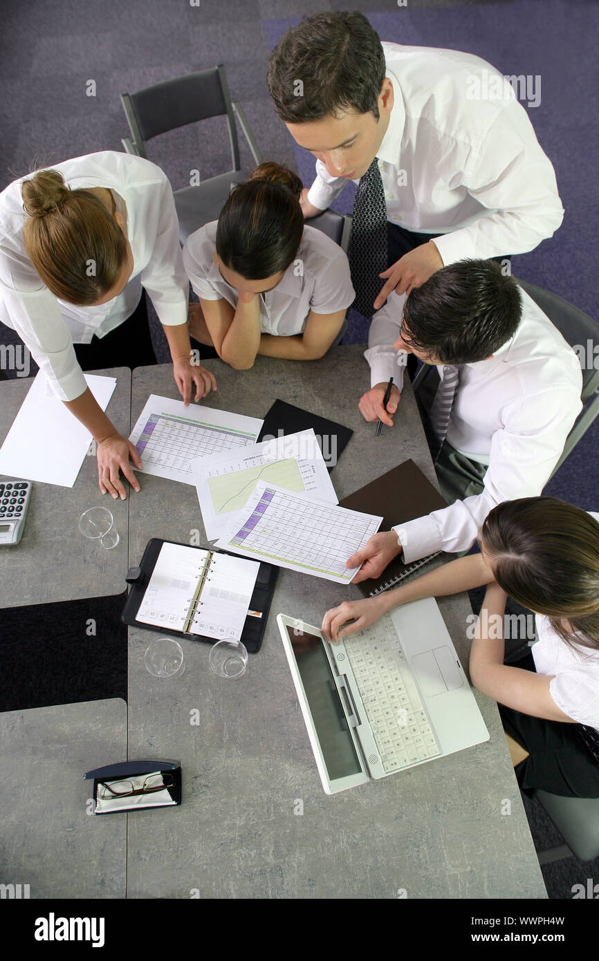 Aerial shot business meeting hi-res stock photography and images - Alamy