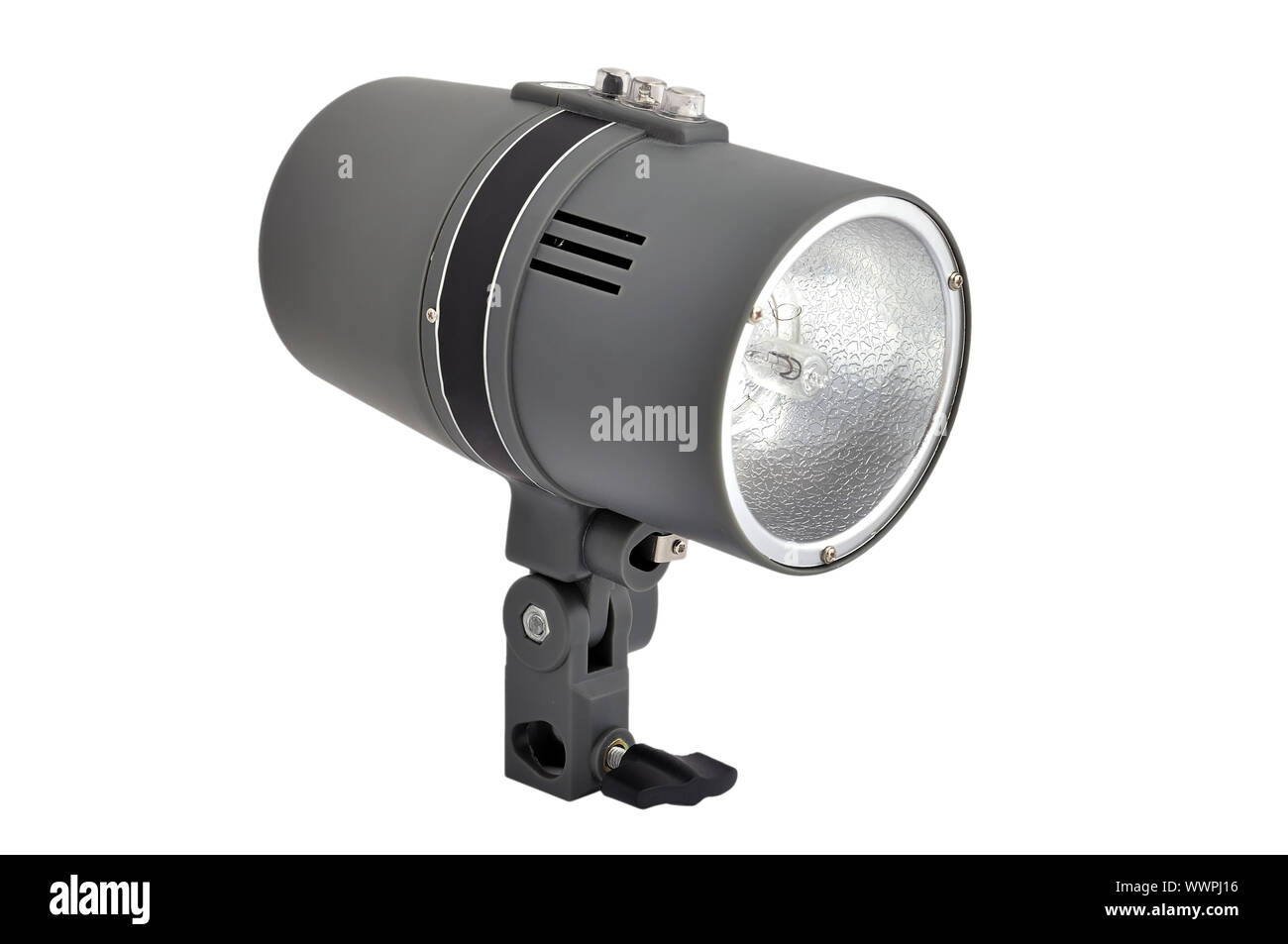 Studio lighting equipment on a white background Stock Photo - Alamy