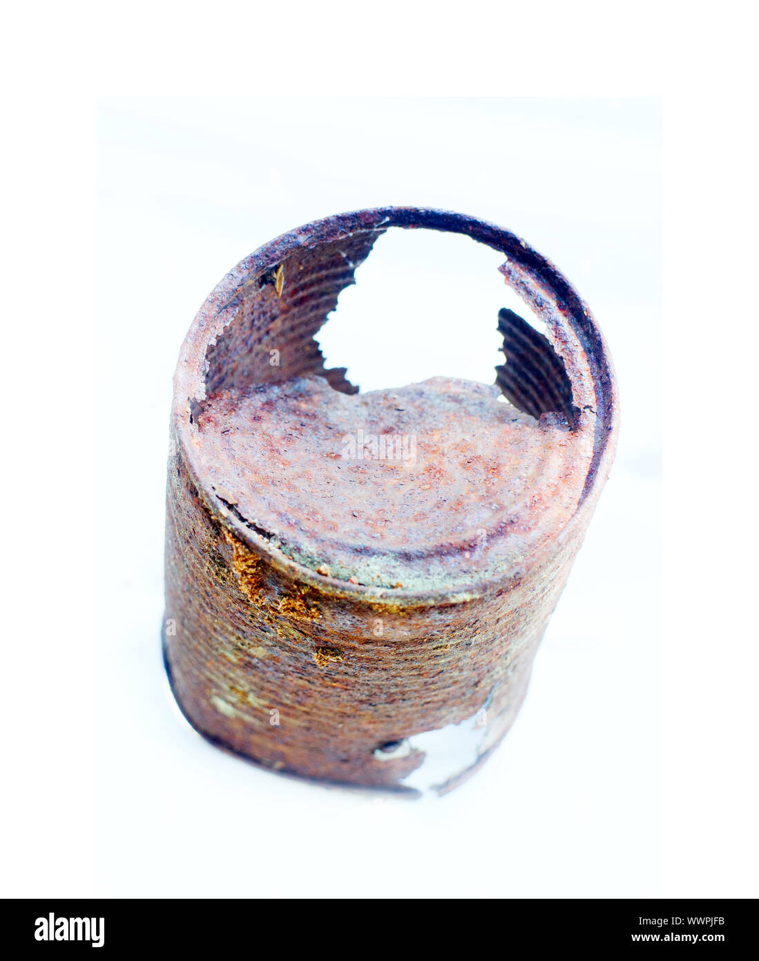 tin can on white background Stock Photo