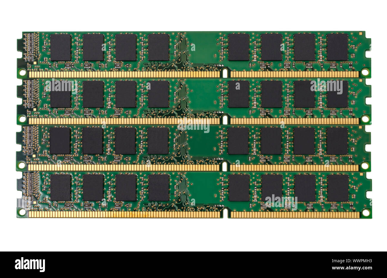 Electronic collection - computer random access memory (RAM) modules Stock Photo
