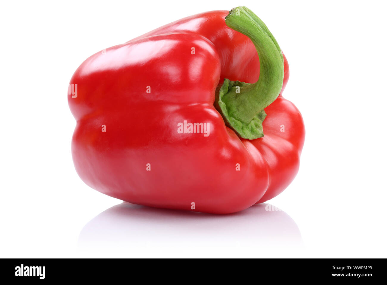 Paprika red Vegetable crop isolated isolated Stock Photo