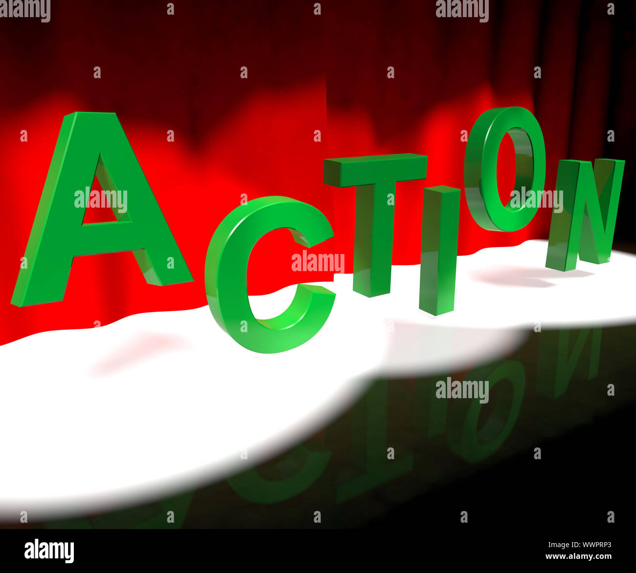 Action Letters Dancing Showing Activity And Motivating Stock Photo - Alamy