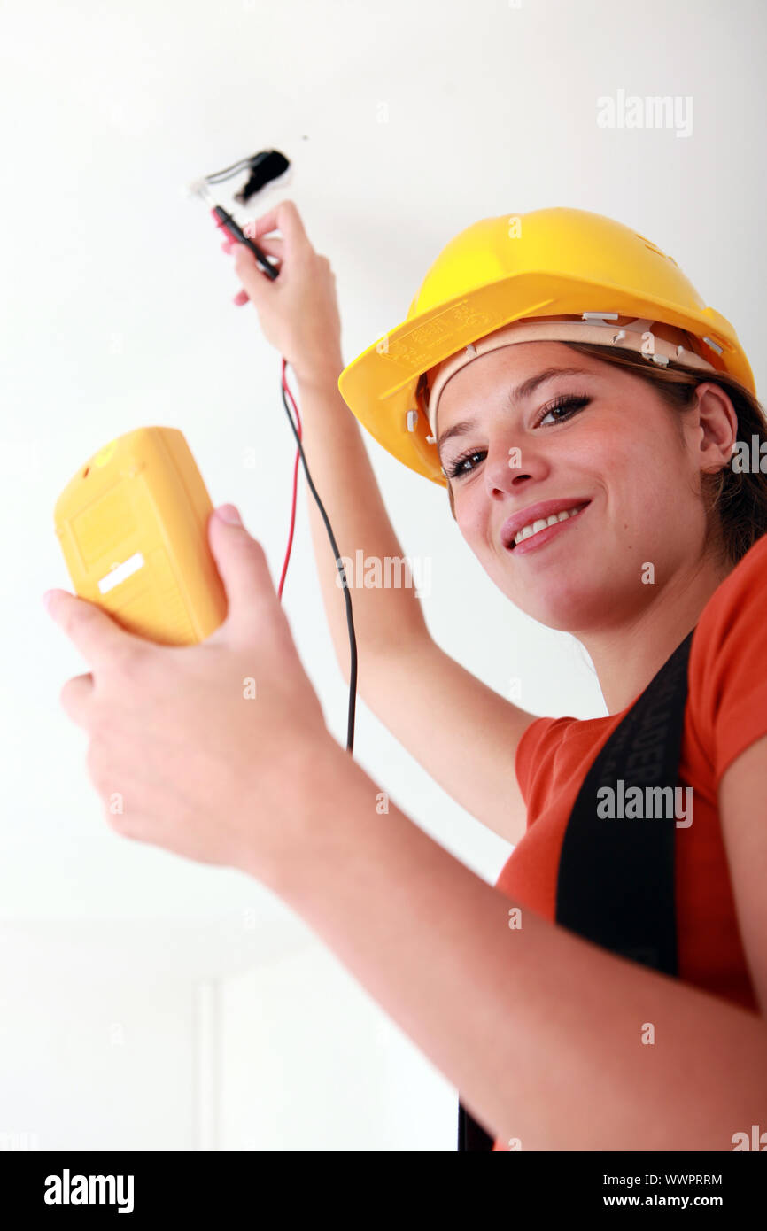 portrait of a young worker Stock Photo