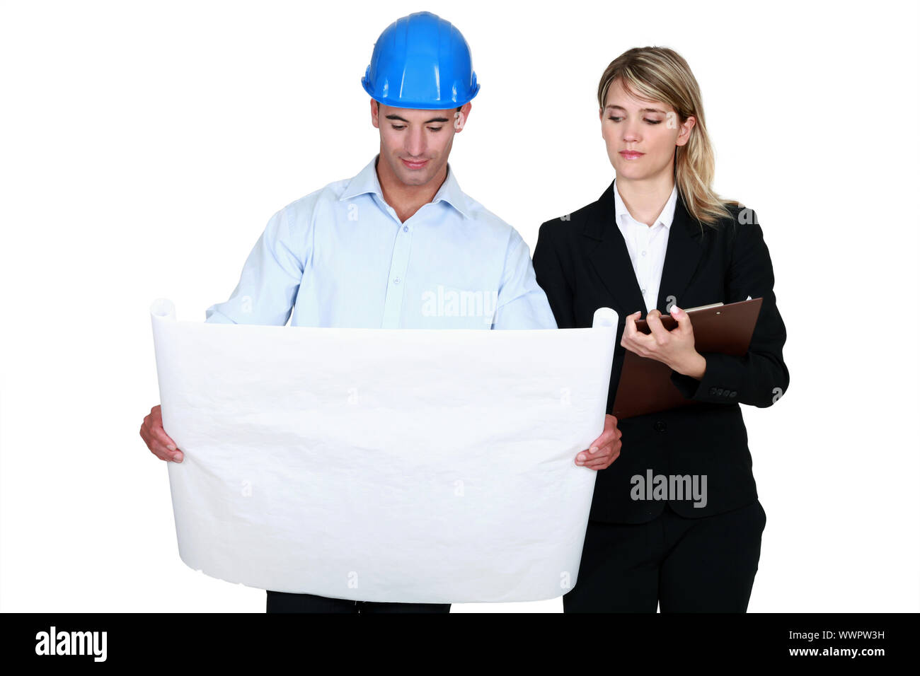 Architect and his personal assistant Stock Photo Alamy