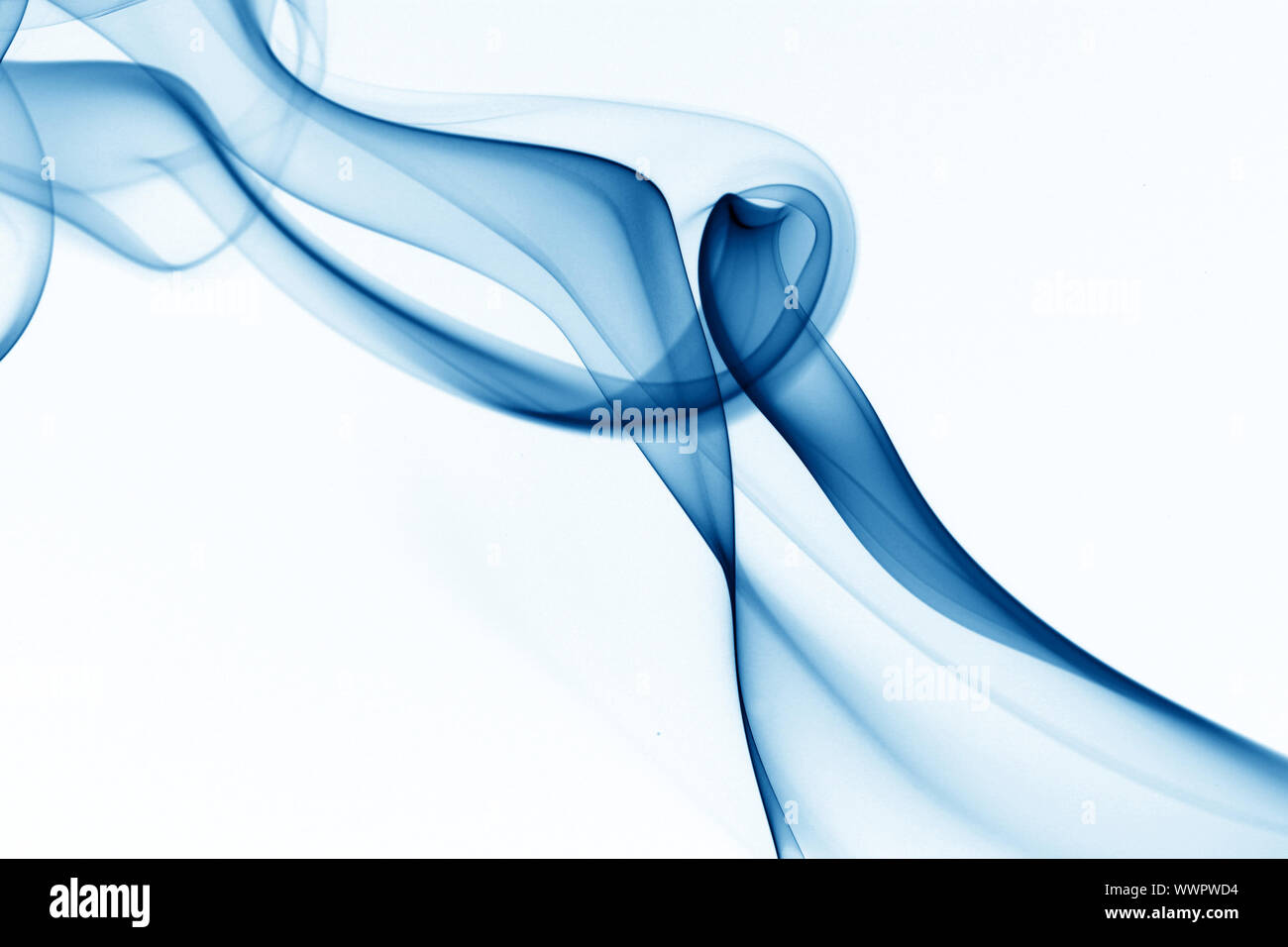 blue smoke on white background Stock Photo - Alamy