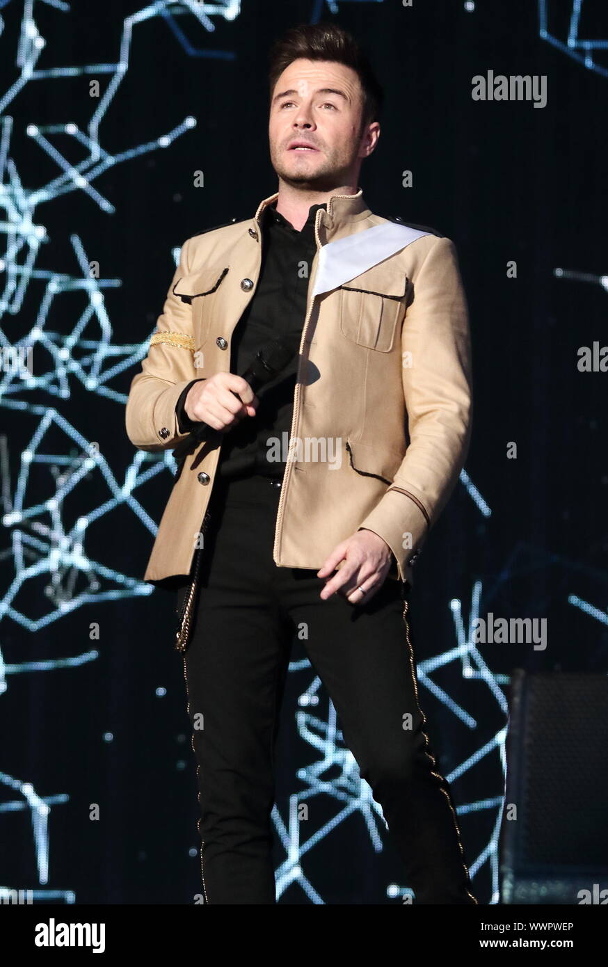 London, UK. 15th Sep, 2019. Shane Filan of an Irish Pop vocal group ( Westlife) performs live on stage at the BBC Radio 2 Live in Hyde Park,  London. Credit: SOPA Images Limited/Alamy