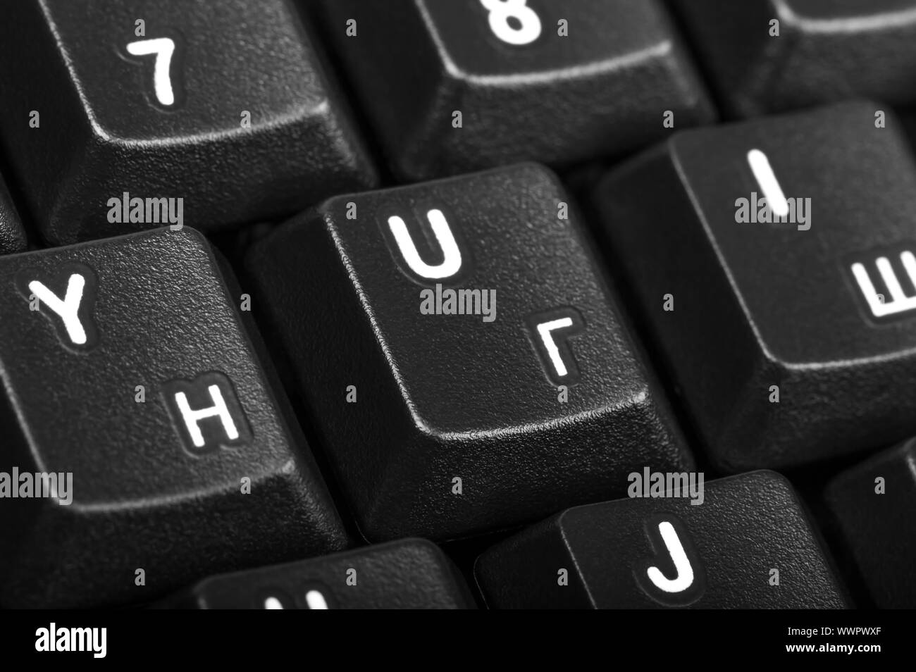 Electronic collection - detail computer keyboard Stock Photo