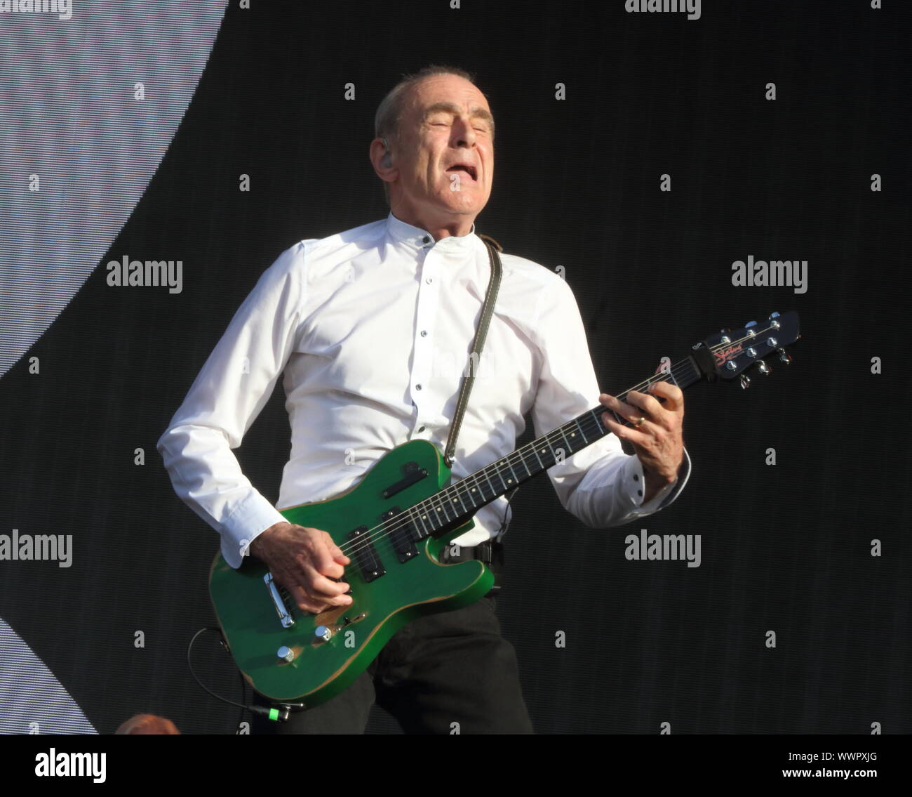 London, UK. 15th Sep, 2019. Francis Rossi of Status Quo English Rock band performs live on stage at the BBC Radio 2 Live in Hyde Park, London. Credit: SOPA Images Limited/Alamy Live News Stock Photo