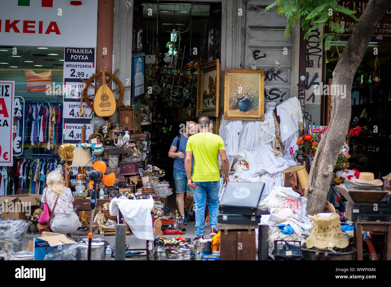 Athens city life - Varvakios Market Halls Stock Photo - Alamy