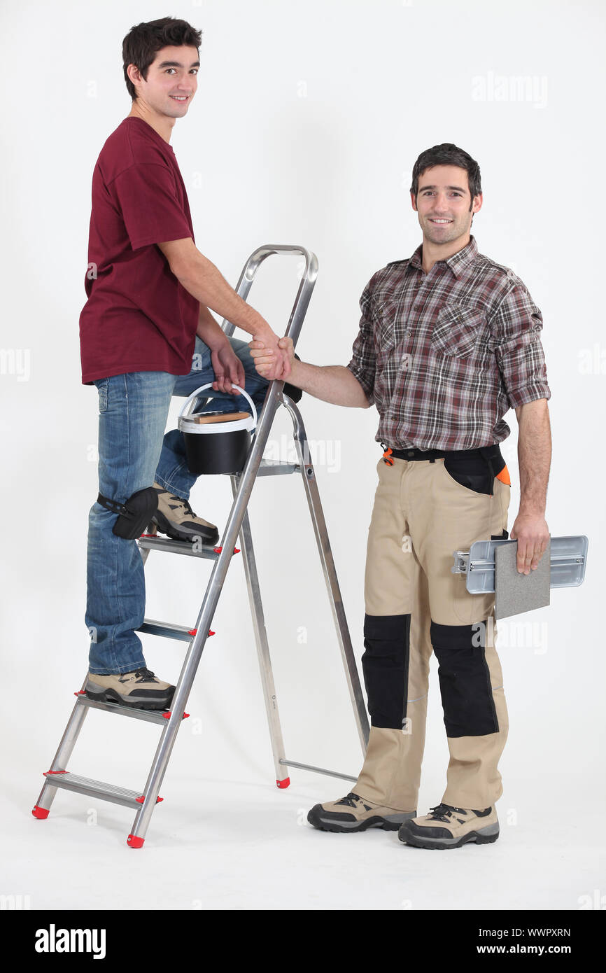Two artisan workers Stock Photo