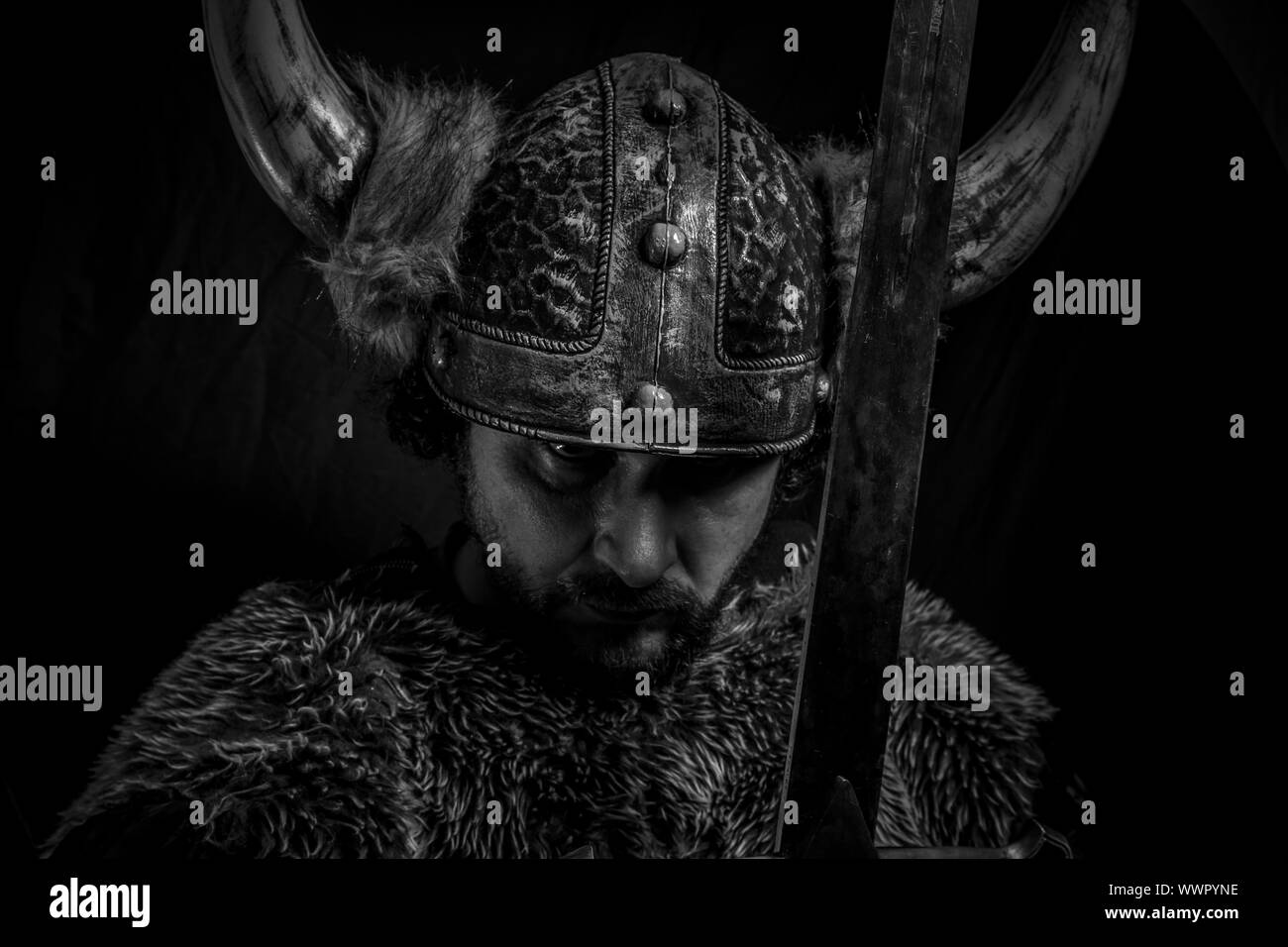Viking warrior Black and White Stock Photos & Images - Alamy