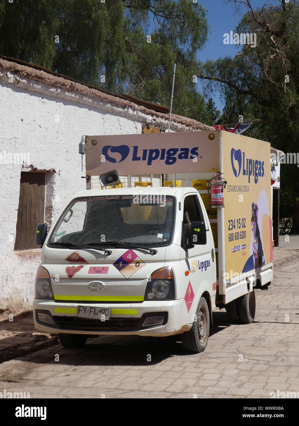 Hyundai H100 Lopigas delivery truck, Chile 2019. Stock Photo