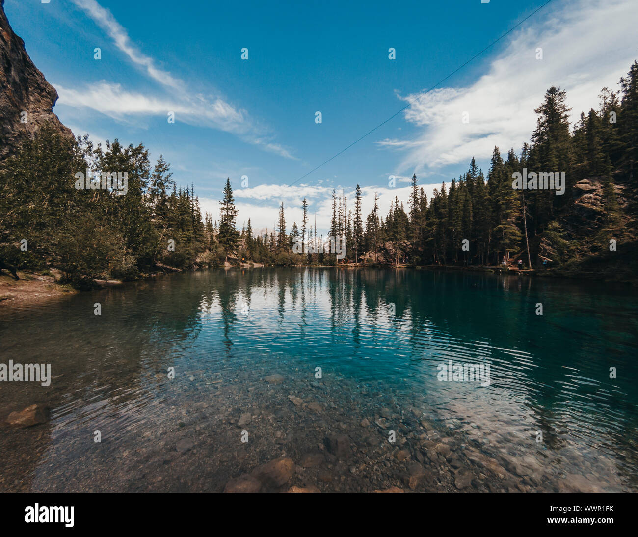 Scenic view of Grassi Lakes in Canmore, Alberta, Canada Stock Photo Alamy