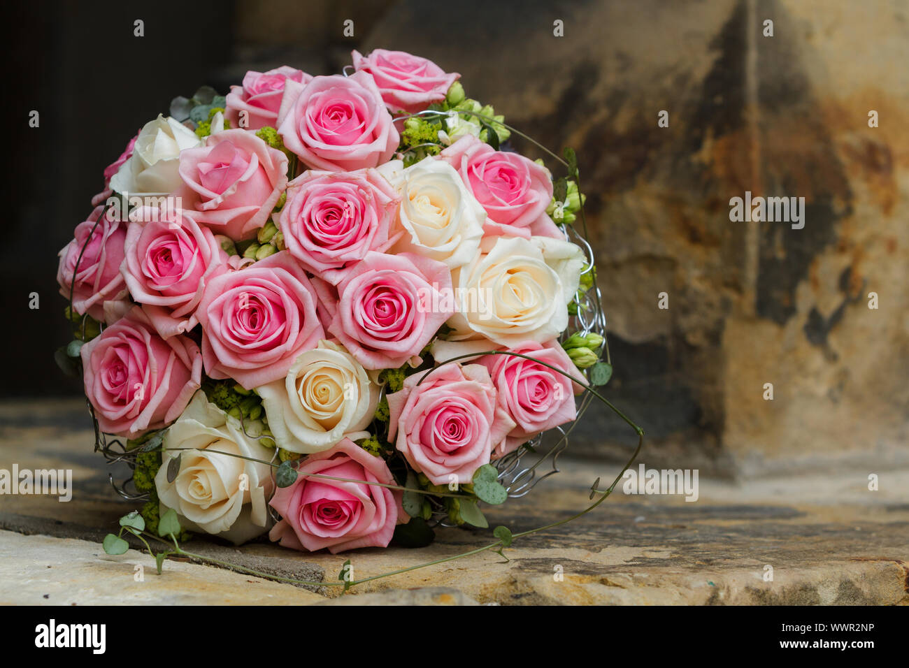 Roses Bridal Bouquet Stock Photo