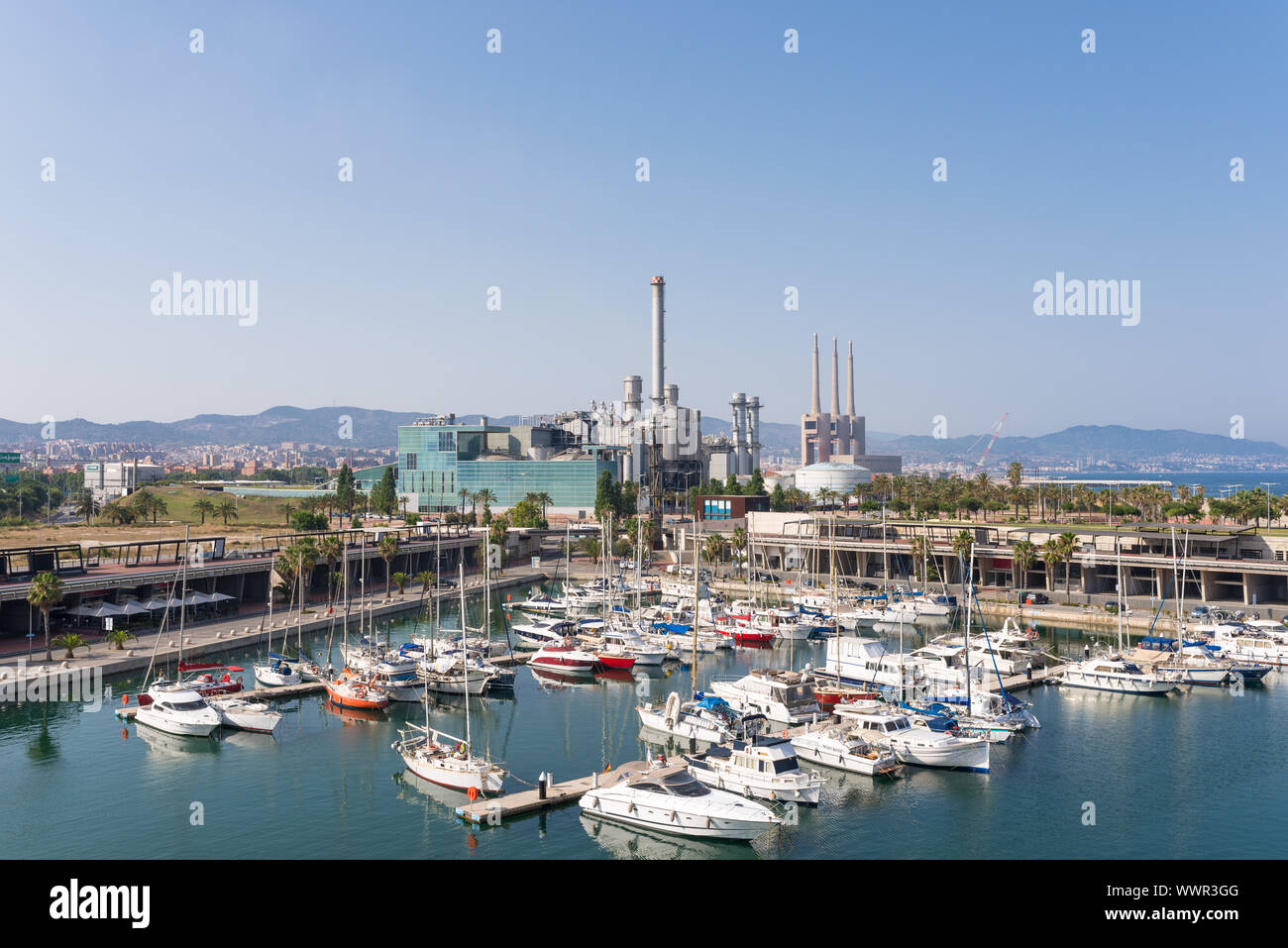 The Port Forum Barcelona in the district Poblenou in north of Barcelona Stock Photo