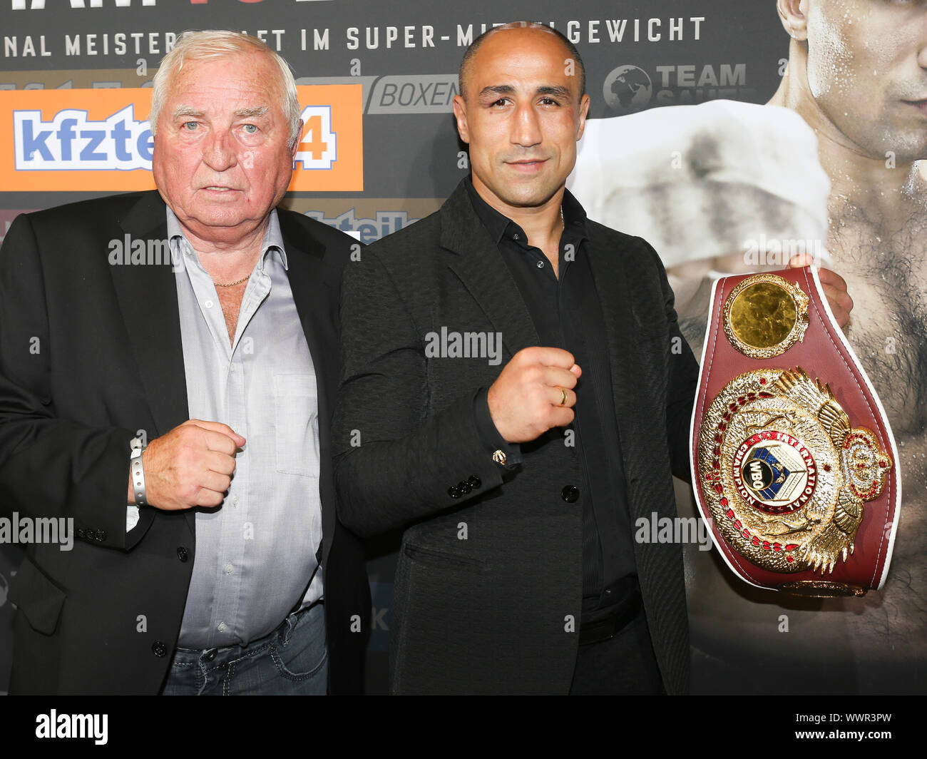 Head Coach Ulli Wegner and super middleweight boxer Arthur Abraham both  team Sauerland Stock Photo - Alamy