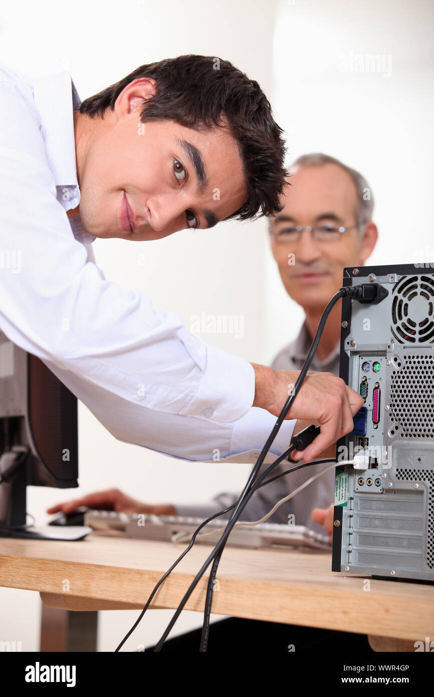 Setting Up Computer Stock Photo Alamy Setting Up Computer Stock Photo Alamy