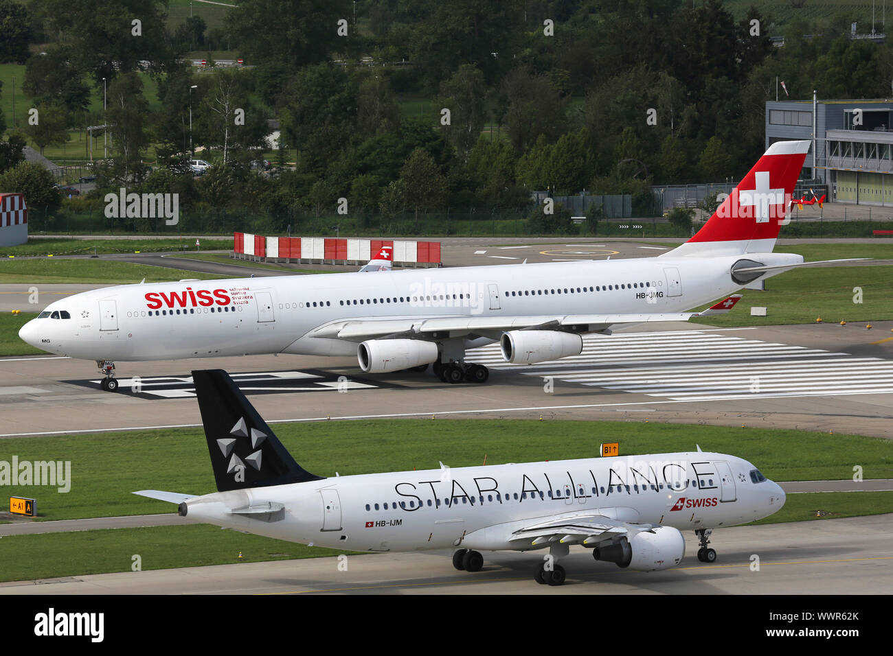 Swiss Air Lines Airbus A340-300 Aircraft Zurich Airport