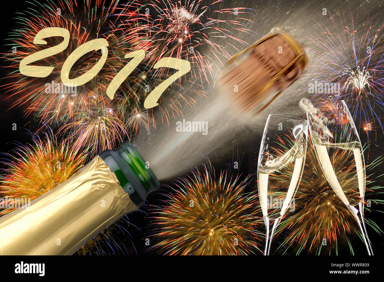 New Year and New Year's Eve 2017 Stock Photo