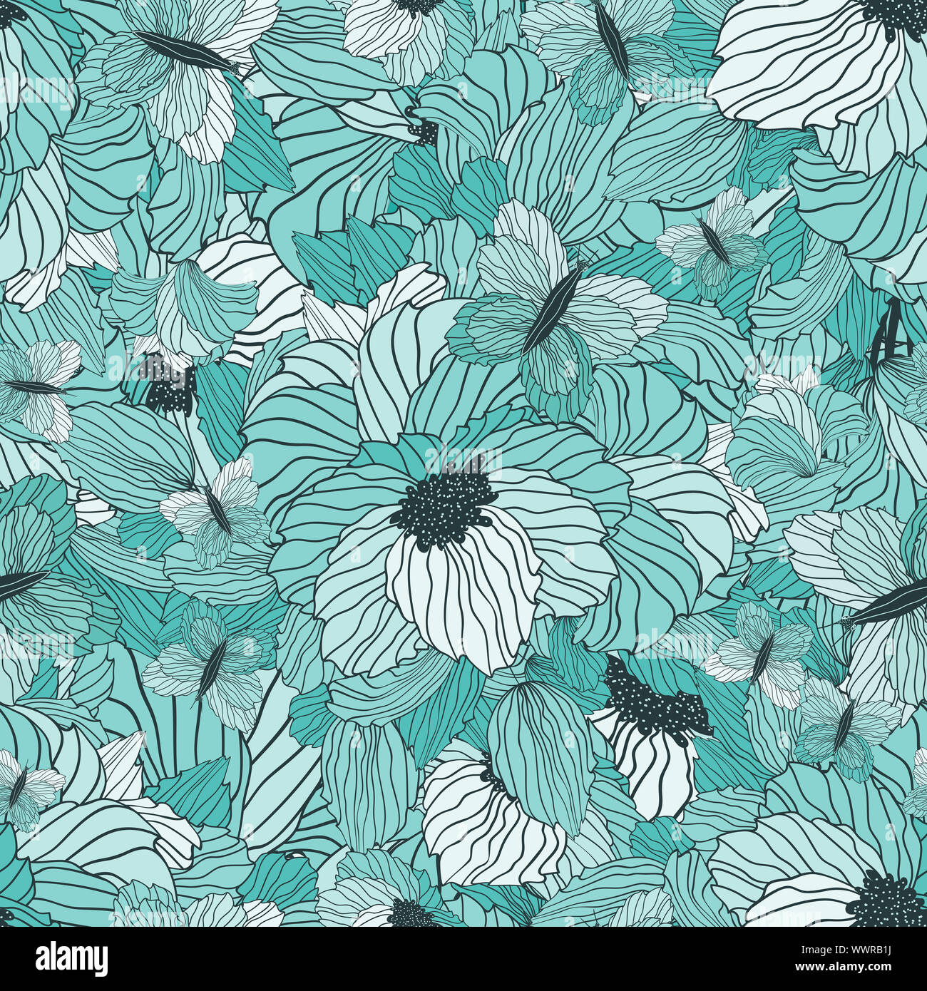 Seamless Summer Floral Pattern Stock Photo Alamy