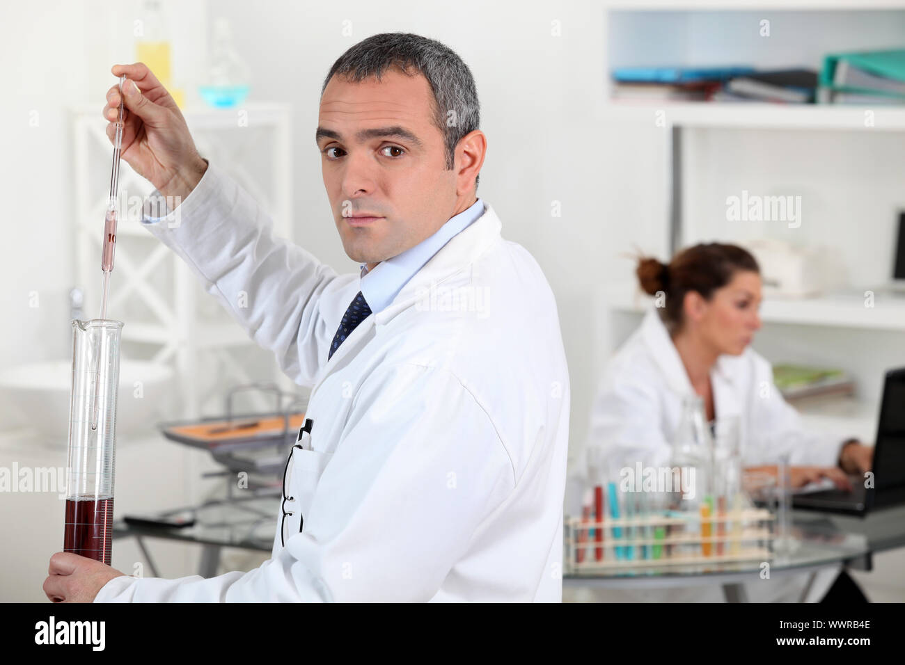 Science lab Stock Photo