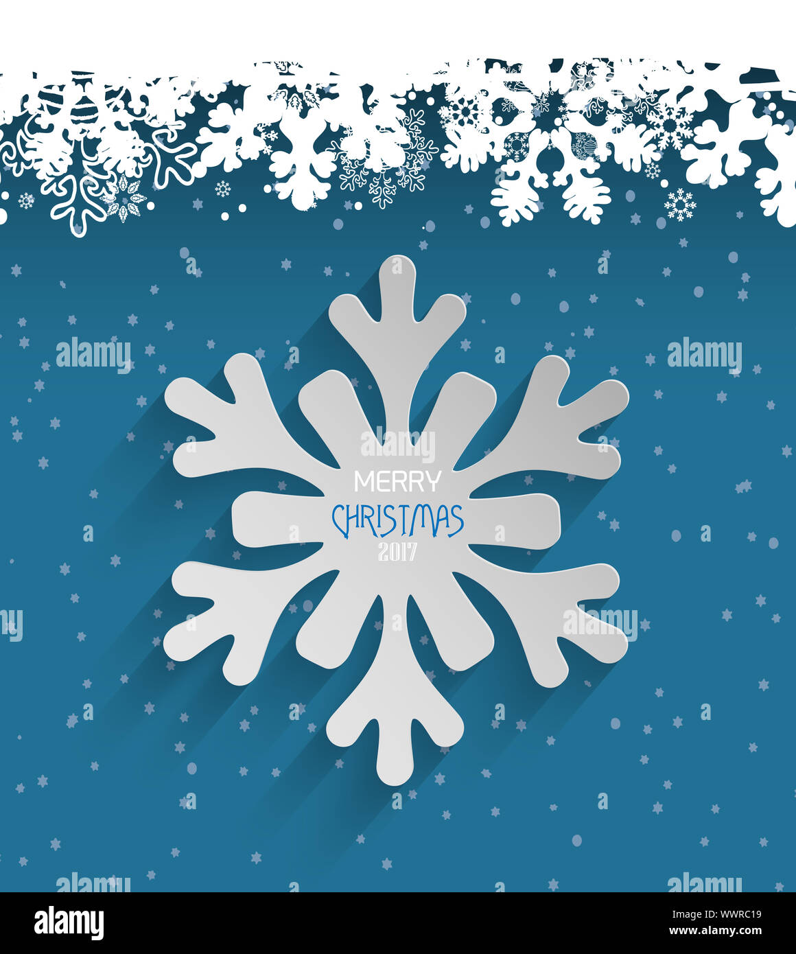Happy Holiday Christmas Ice Background Snowflakes Stock Photo - Alamy