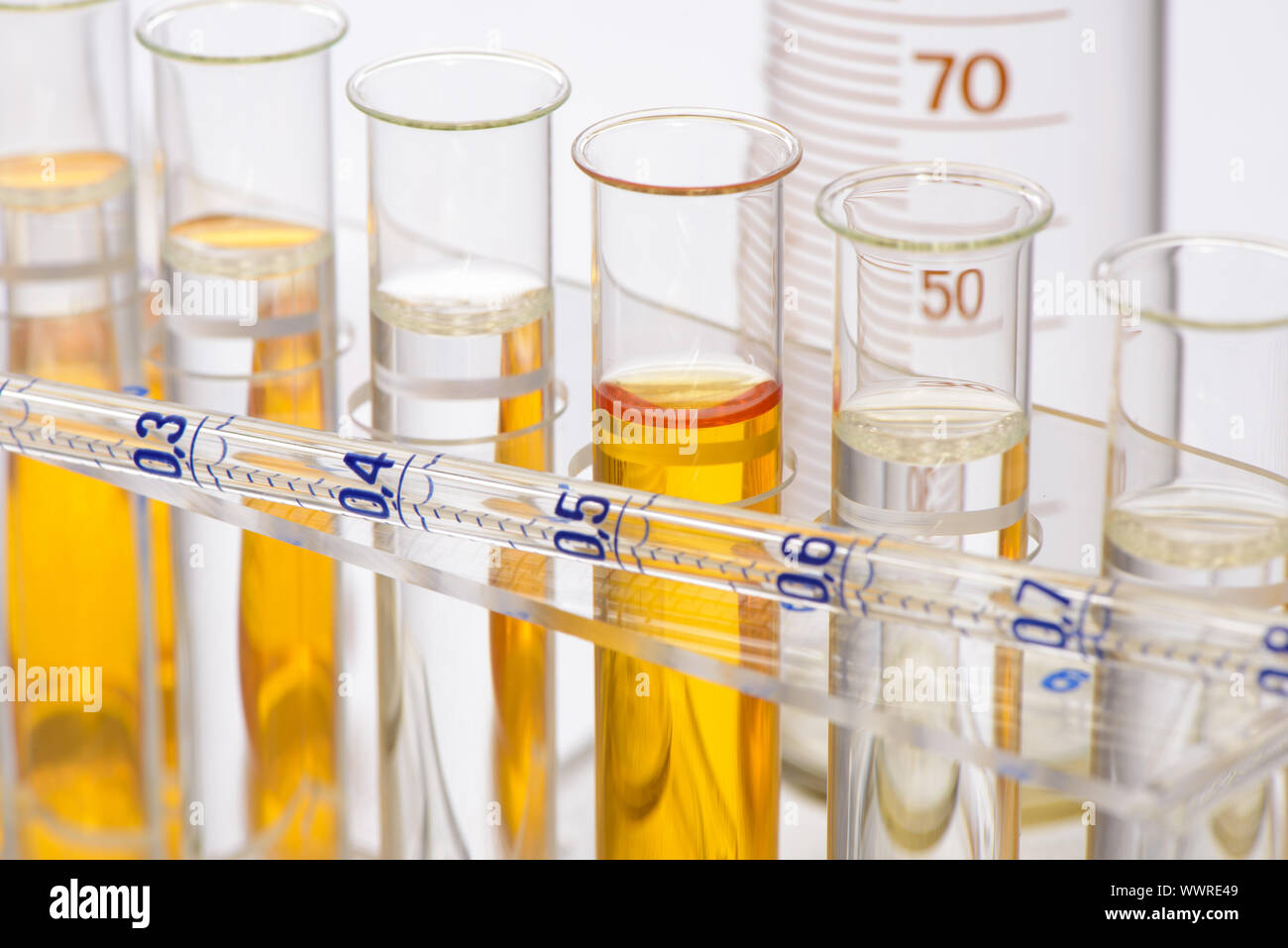 Experiment in Chemistry Laboratory Stock Photo Alamy