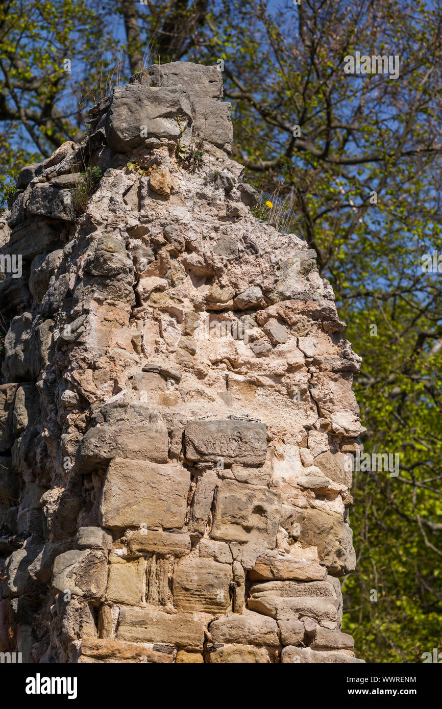 historical remains of a castle wall Stock Photo Alamy