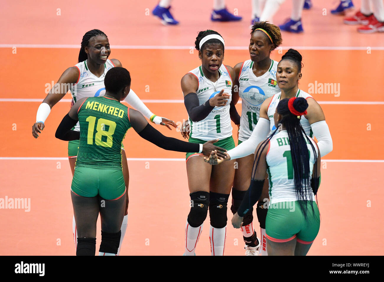 Kanagawa, Japan. Credit MATSUO. 16th Sep, 2019. Cameroon team group