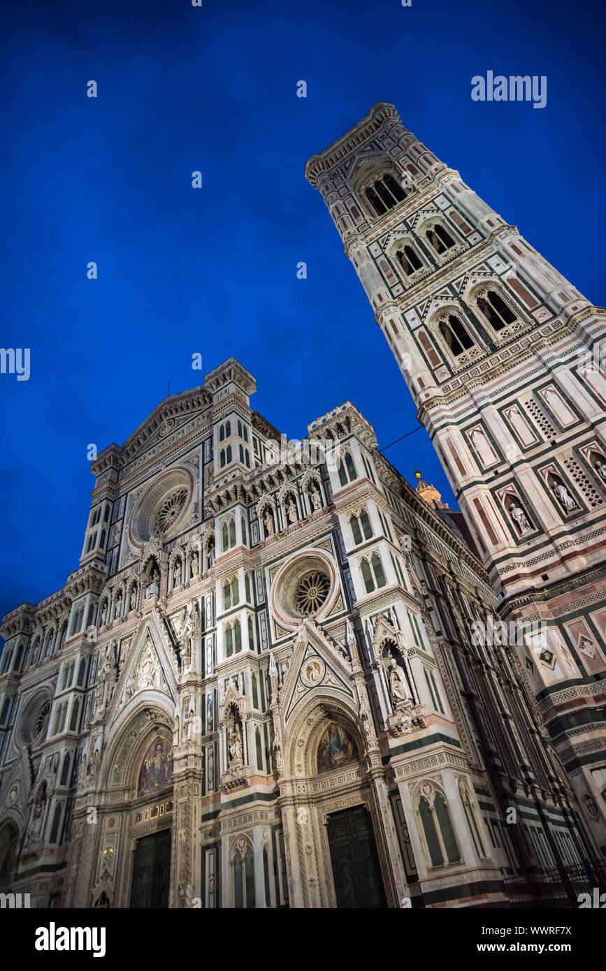 Giotto's Campanile and Santa Maria del Fiore Cathedral, also called ...