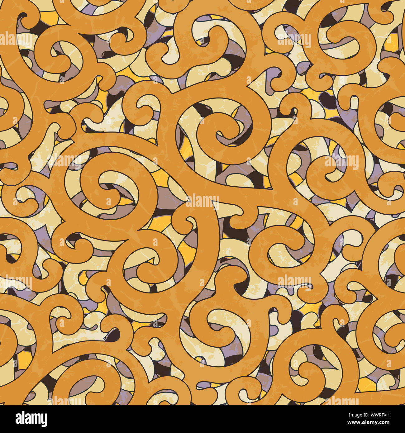 Seamless Damask Pattern Stock Photo - Alamy